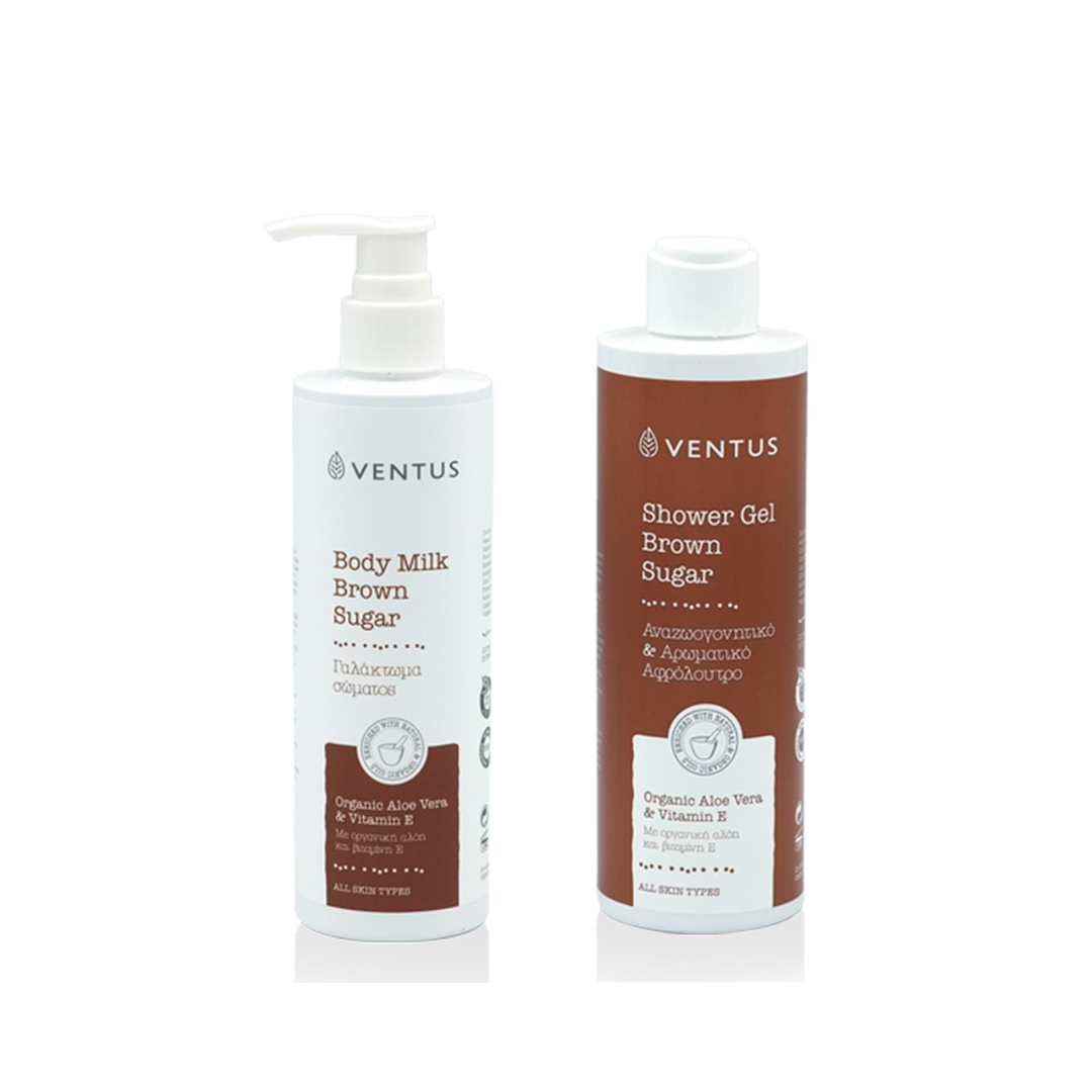 Body Milk & Shower Gel 250ml (1+1) Ventus Brown Sugar