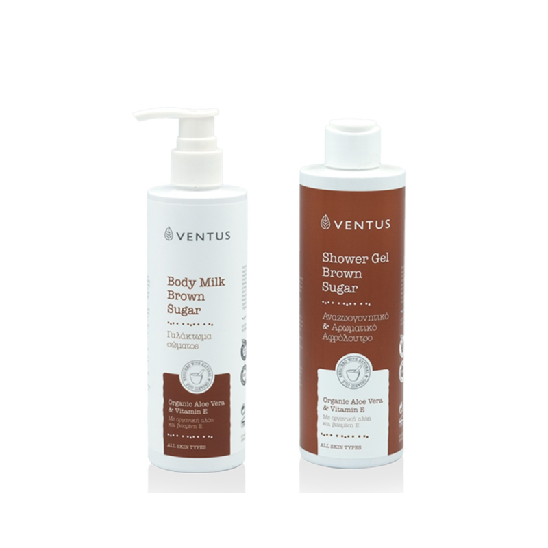 Body Milk & Shower Gel 250ml (1+1) Ventus Brown Sugar