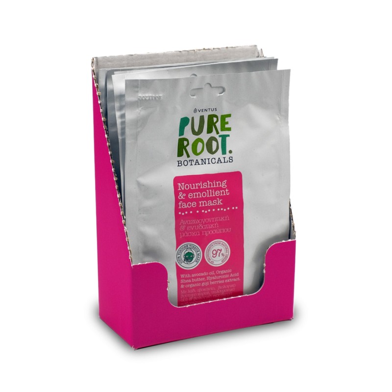 Αναζωογονητική & Eνυδατική Μάσκα Προσώπου Ventus Pure Root 20τμχ