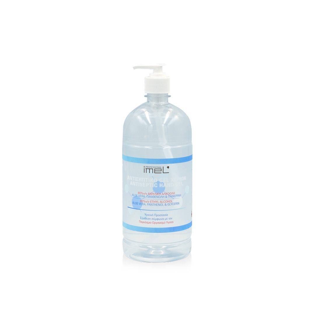 Αντισηπτικό Gel Χεριών Imel 80% 1000ml - Σύνθεση Σύμφωνα Με Τις Οδηγίες Του Παγκόσμιου Οργανισμού Υγείας (WΗΟ)